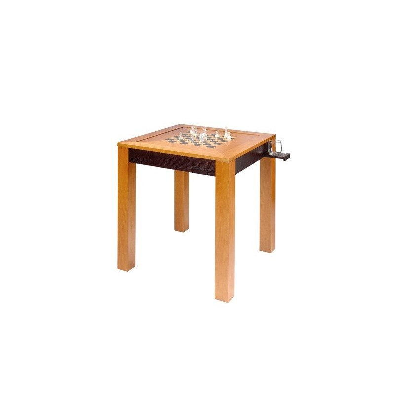 Mesa de jogo XADREZ/DAMA - Em madeira nobre, estilo ing